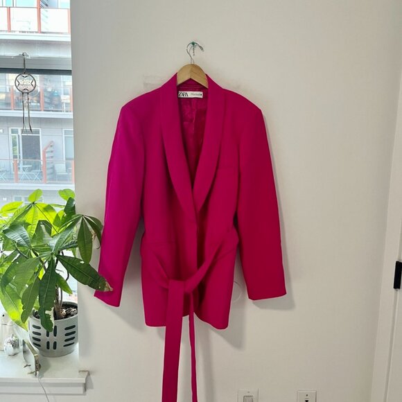 Zara Hot Pink Blazer Size XXL - Picture 1 of 6